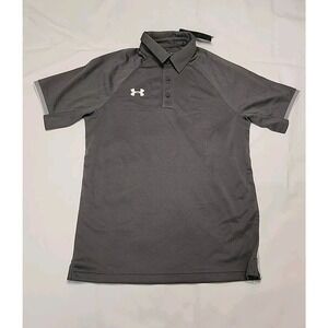 Under Armour Polo Heat Gear Loose Fit Polo Shirt Men's Size Sm‎ Gray
